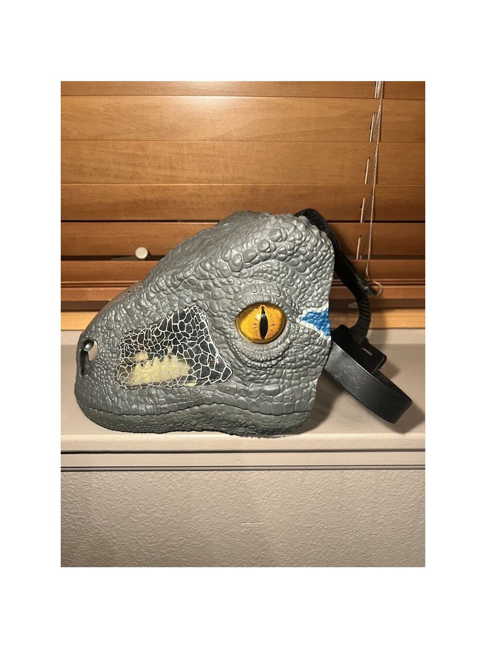 Jurassic World Chomp 'n Roar Mask Velociraptor Blue Mask 2017 - Tested Works